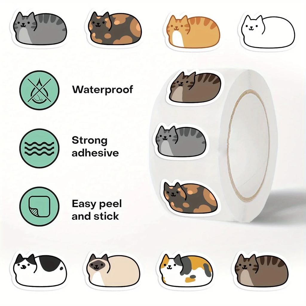 Encourage The Use of Animal Stickers,Self-adhesive Labels,Cat Stickers,Children's Toy Stickers,Water Cup Stickers
