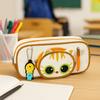 Cartoon Pencil Case Portable Pen Box Stylish Accessory 3D Cat Pen Bag  Office