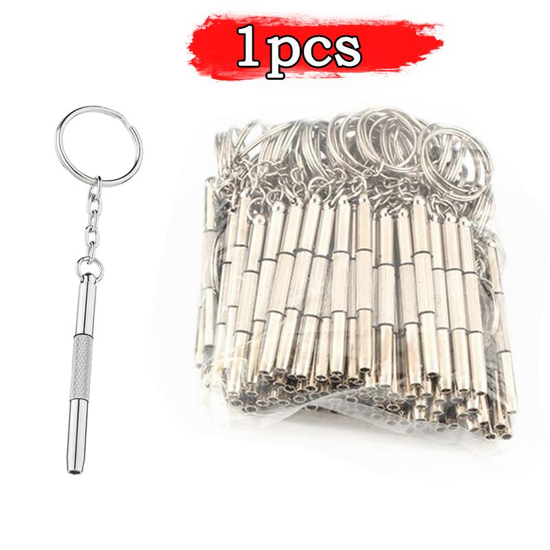 1-20pcs Steel Glasses Screwdriver Eyeglass Screwdriver Watch Repair Kit Keychain Portable Hand Tools Precision Screwdriver Tools
