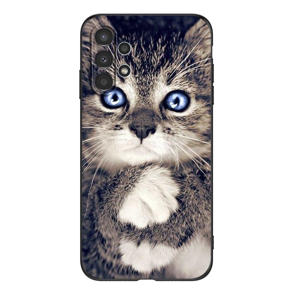For Samsung A13 5G 4G Case Back Cover For Samsung Galaxy A13 5G 4G LTE Phone Soft Silicon Black Tpu Case Lion Wolf Tiger Dragon