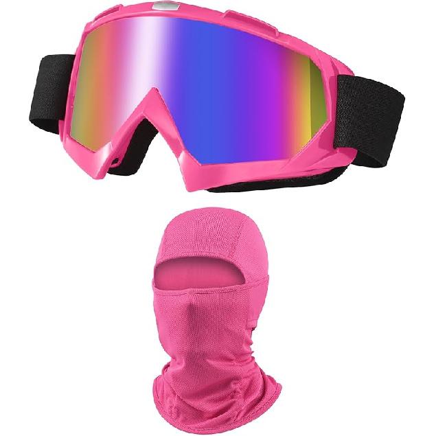 Dirt Bike Goggles ATV Off-Road Riding Motorcycle Motocross Glasses With Sun UV Protection Balaclava Full Face Cover