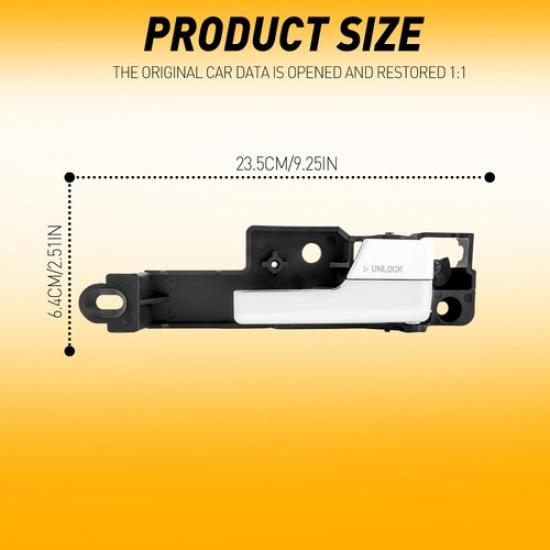 ide Interior Door Handle Chrome Front Side Right For -12 Ford Fusion