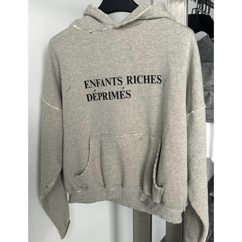 Vintage West Coast Hooded Zip-Up Sweatshirt With Sanskrit Script Print Relaxed Fit Cotton Pullover Men