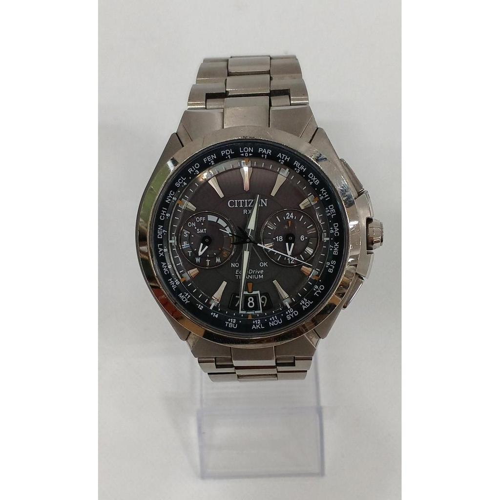 Used CITIZEN C1080-56E H950-S094721 Silver Solar Radio Watch Eco Drive