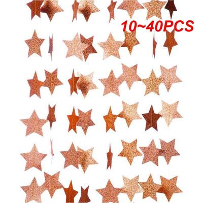 10~40PCS Star Disc Party Flower Durable Photo Background 4 Meters 6 Optional Birthday Party Decorations Sewing Paper Flower