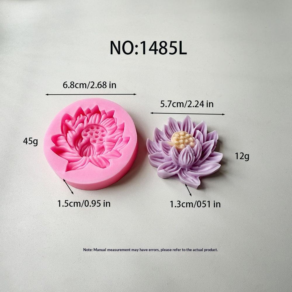 Lotus Shape Mold Fold Sugar Aromatherapy Candle Cake Decorative Individually Packaged