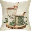 Nordic Christmas Snowman Pillowcase Linen Sofa Cushion Pillowcase New Style Christmas Pillowcase