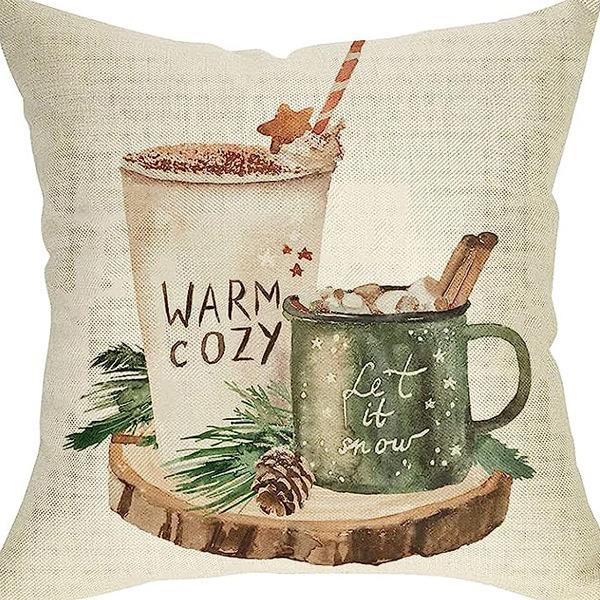 Nordic Christmas Snowman Pillowcase Linen Sofa Cushion Pillowcase New Style Christmas Pillowcase
