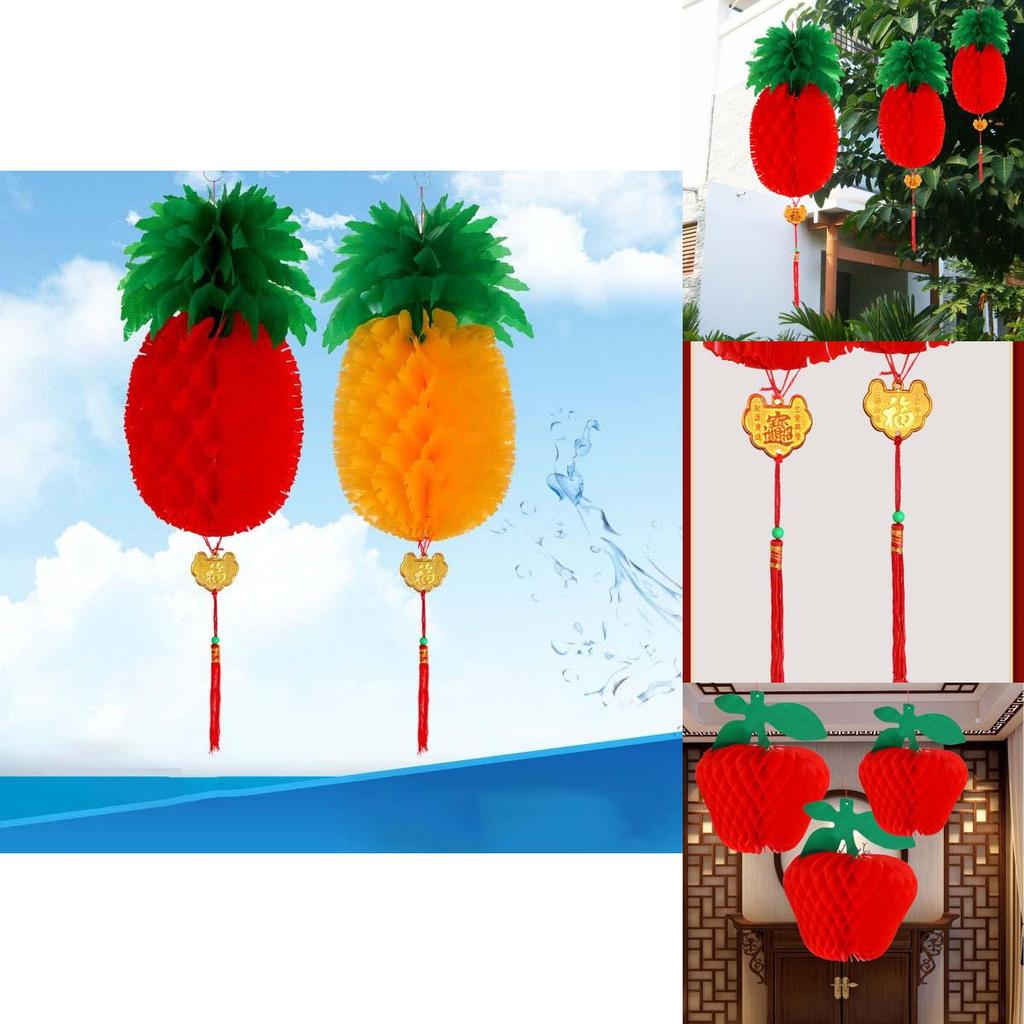 Exquisite Pineapple Apple Lanterns For Joyful Happy New Year Celebrations And Festive Decor