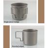 Ti Cup Camping Coffee Mug with Foldable Handle Lightweight Portable for Outdoors Travel Hiking 9CM