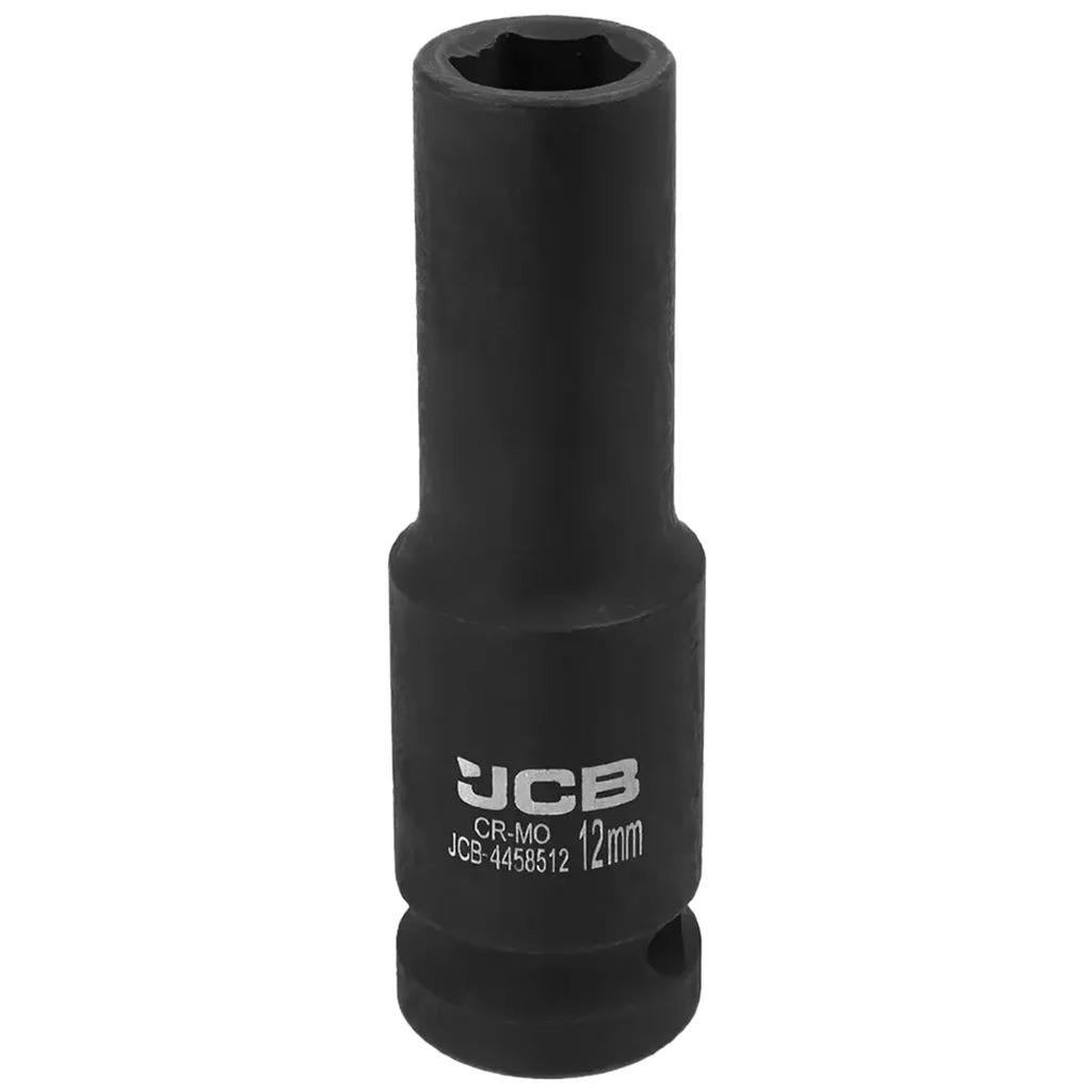 JCB 1/2" Cr-Mo Deep Impact Socket 6-Point 12mm Socket Wrench