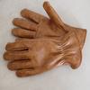 1 pair Brown Color Leather Gloves Vintage Tie-Dye Work Gloves Safety Gloves  Outdoor Biker