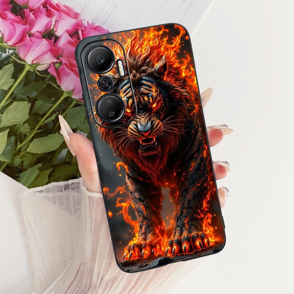 For Infinix Hot 20 Play 20i 20s Case Cute Lion Fashion Painted Cover Soft TPU Phone Case For Infinix Hot 20i 20S Hot20 5G Fundas