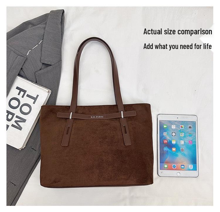 2025 New Leopard Print Women's Large Capacity Frosted Shoulder Tote - Versatile Retro Student Bag for Autumn/Winter