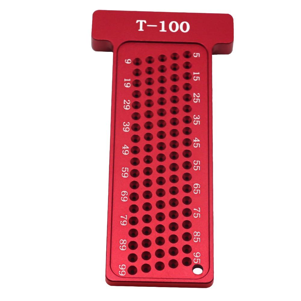 Easy Writing Hole Positioning Ruler 100mm Metric Scale Measuring Tool Carpenter Use