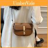 Trendy Pu Leather Saddle Bag Vintage Style Single Shoulder Underarm Bag For Everyday Use