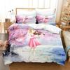3D Printed Anime Your Lie in April Kaori Miyazono Comfortable Duvet Quilt Cover Pillowcase Bedding Set Decoration Home Textile