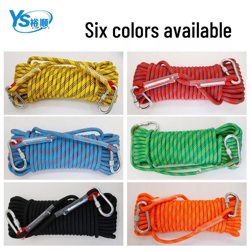 Polyester Static Climbing Rope for Outdoor Rock Climbing, Mountaineering, High-Altitude Work, Rappelling, and Lifeline Safety