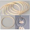 8Pcs Bamboo Craft Hoops for DIY Wreath and Dream Catcher Lightweight Rings for Handmade Decorations with Silk Cotton