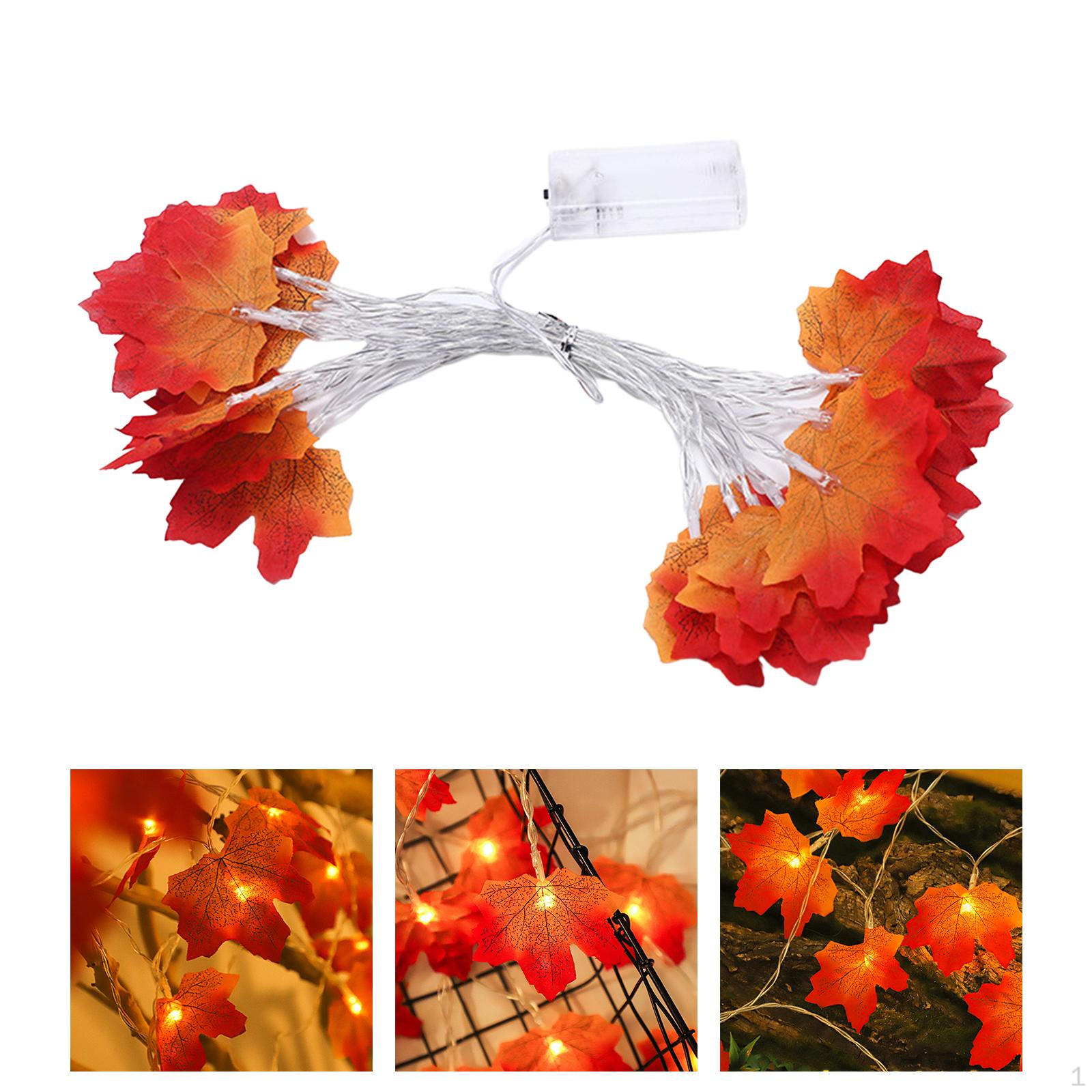 

Светодиодные декоративные огни «Кленовый лист», гирлянда из осенних листьев для газона, гостиной 1.5 Meters