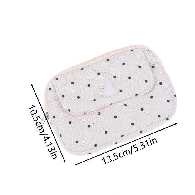 INS Polka Dot Storage Bag Multi-Functional CCD Camera Pouch Cute Coin Card Key Wallet for Daily Use Accessory