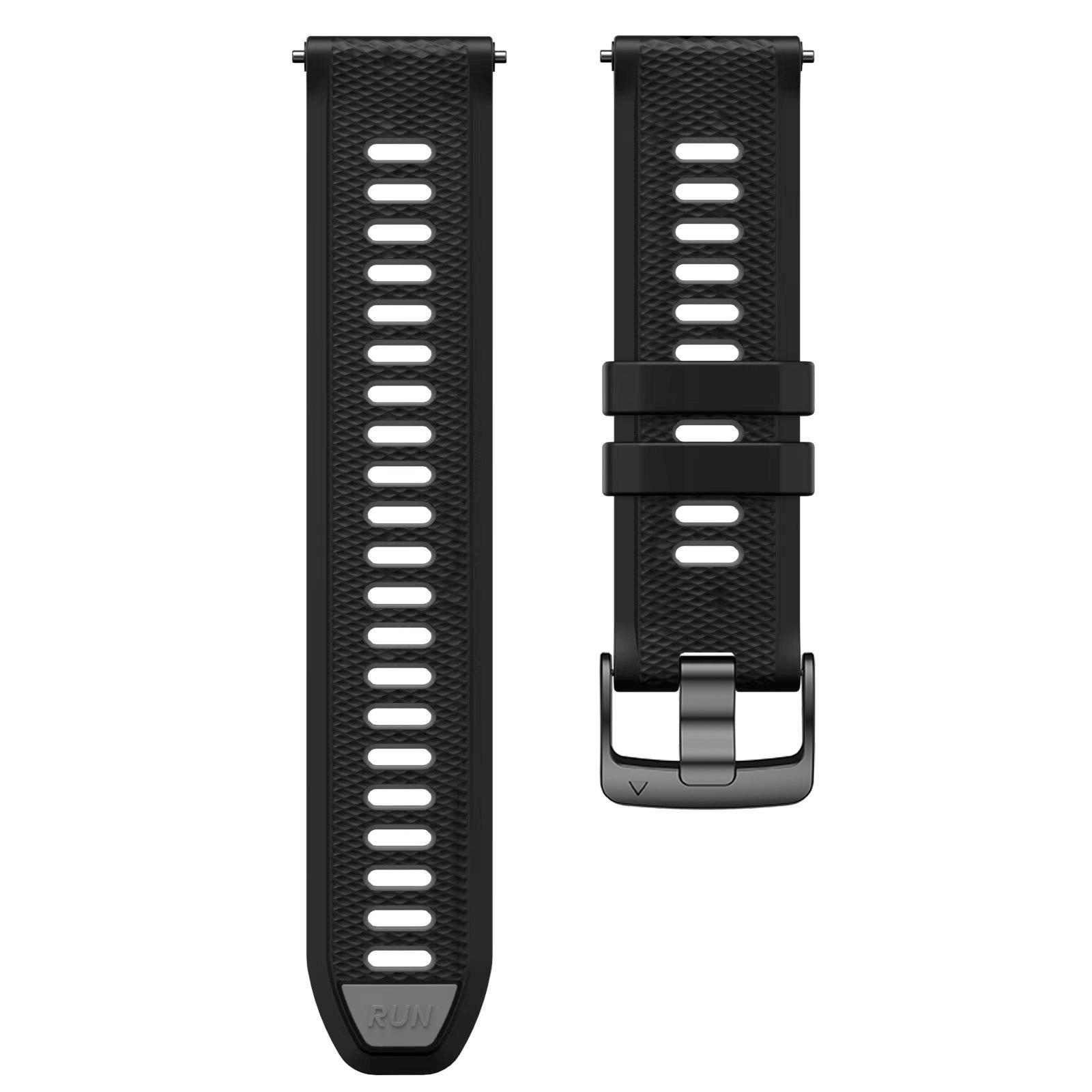 

Ремешок с быстрой фиксацией 22 мм для Amazfit Cheetah Pro / Круглый спортивный мягкий силиконовый ремешок для Amazfit GTR 4 3 Pro 2/Stratos Браслет 22mm черный серый