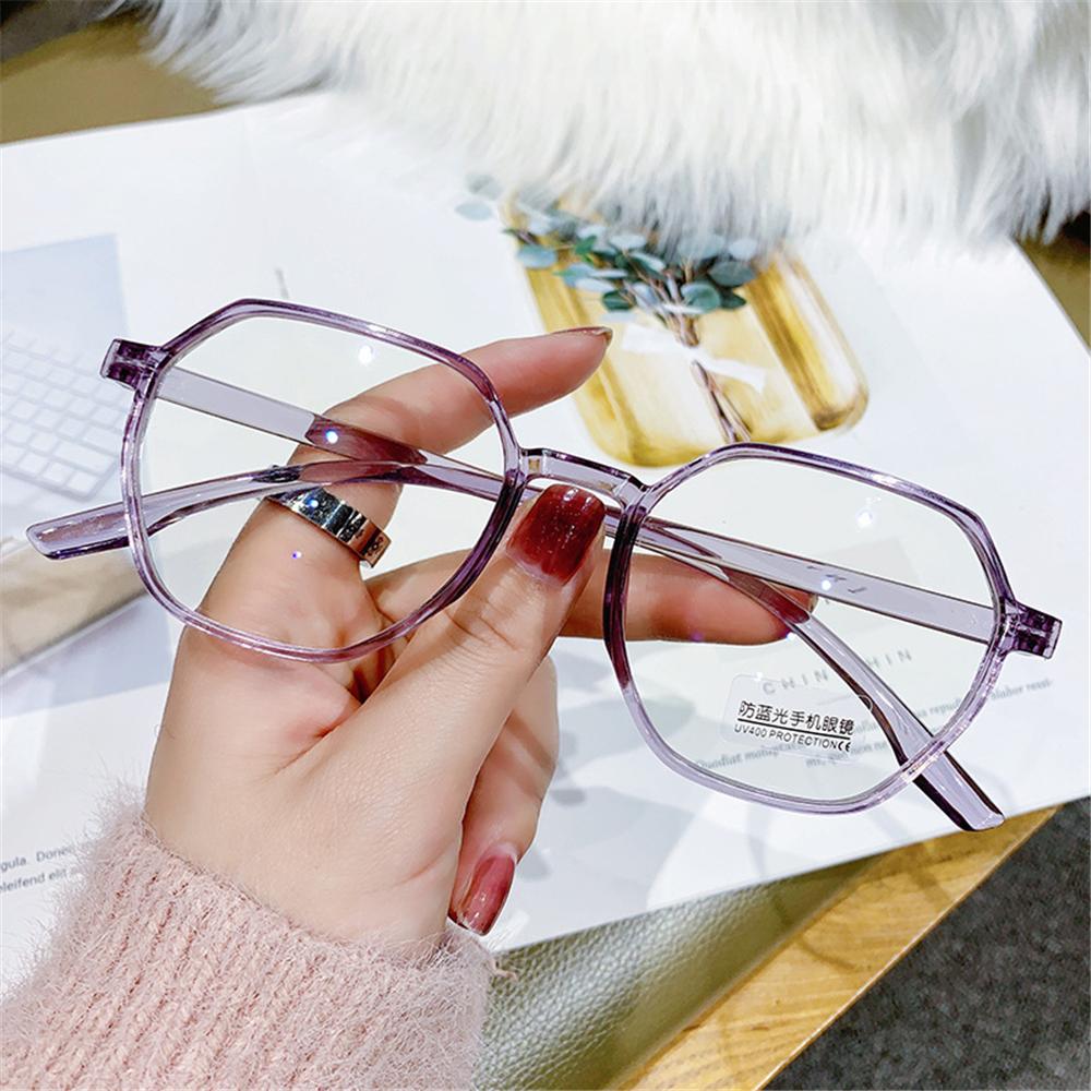 Polygonal Anti-Blue Light Reading Glasses Fashionable Mom's Presbyopia Glasses for Women & Men