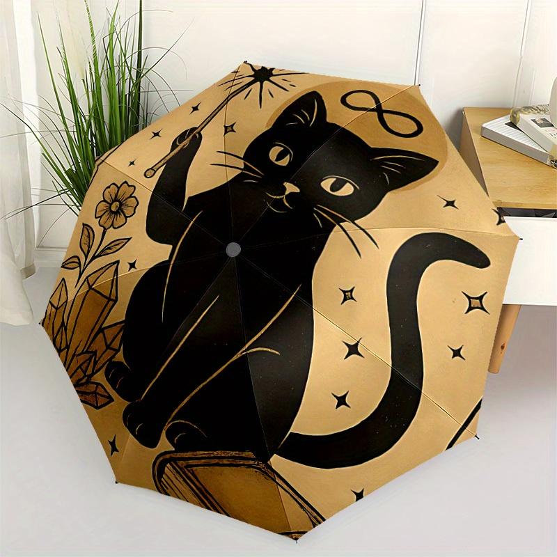 1pc Witchcraft Magic Automatic Open/close, All-Season Portable Folding Umbrella, Travel, Everyday, Formal Events - Compact Luxury Parasol, Outdoor Acc