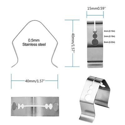 Barbecue Probe Clip 3-Hole Barbecue Thermometer Probe Fixing Clip Holder Kitchen BBQ Oven Grill Accessory Stainless
