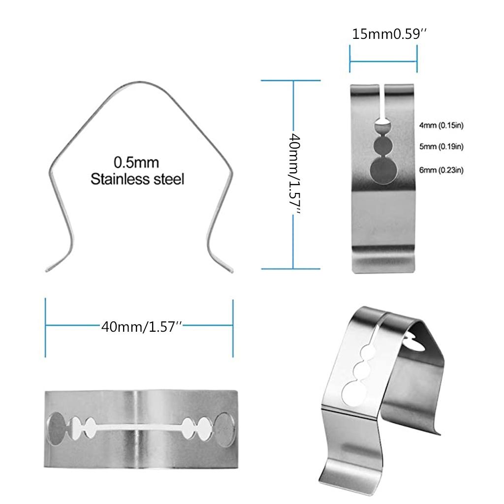 Grillthermometer-Sonde Clip 3-Loch Grillthermometer Sonde Befestigungsclip Halter Küche BBQ Ofen Grill Zubehör Edelstahl