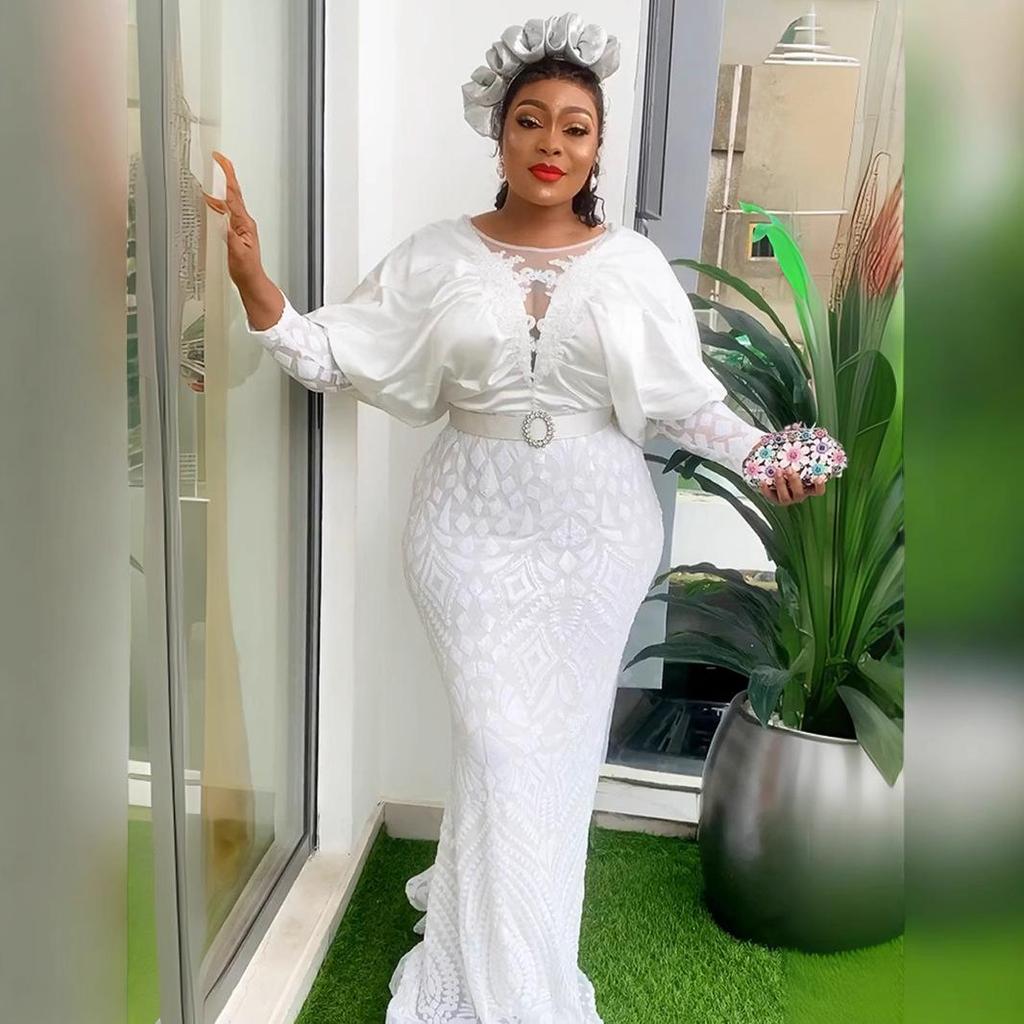 Elegant Plus Size Sequin Party Evening Dress for Women