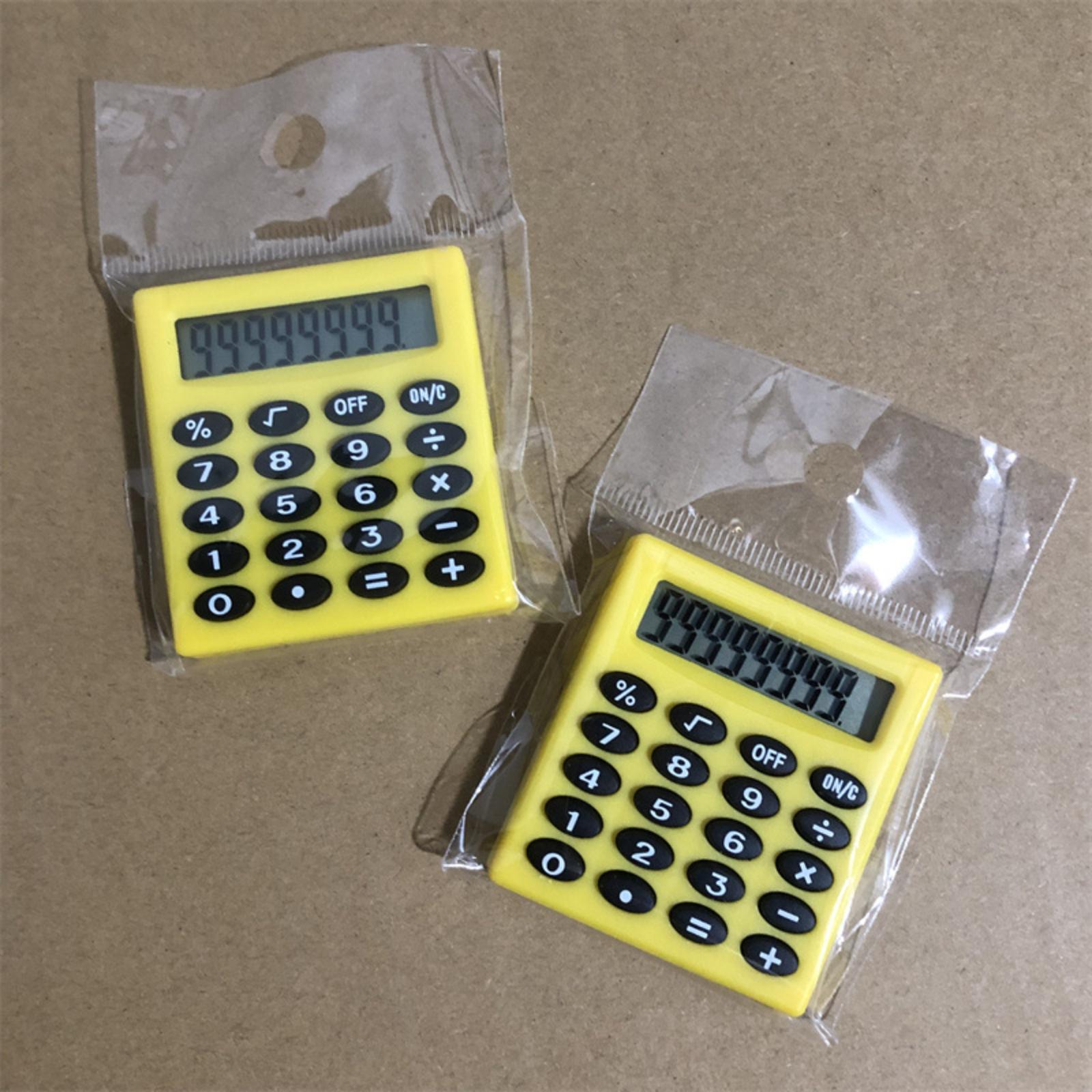 

Calculator — Small, Portable, Handheld 8-Digit Pocket Calculator (Student Stationery) One Size жовтий