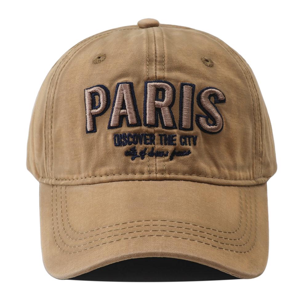 New Korean Paris Letters Embroidered Cotton Baseball Cap Unisex Outdoor Sun Hat Adjustable Hip Hop Snapback Hats For Women Men