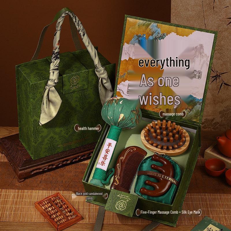 Elegant Wooden Comb Gift Set: Premium Mother's Day or Birthday Surprise for Mom, Mother-in-Law, and Elders