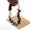 Siebenfarbiges Achat-Amethyst-Elastikarmband - Natürlicher unregelmäßiger Kristallstein Handschmuck