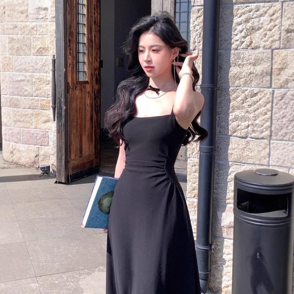 High-end first love white suspender dress women's summer dress new summer long skirt temperament slim
