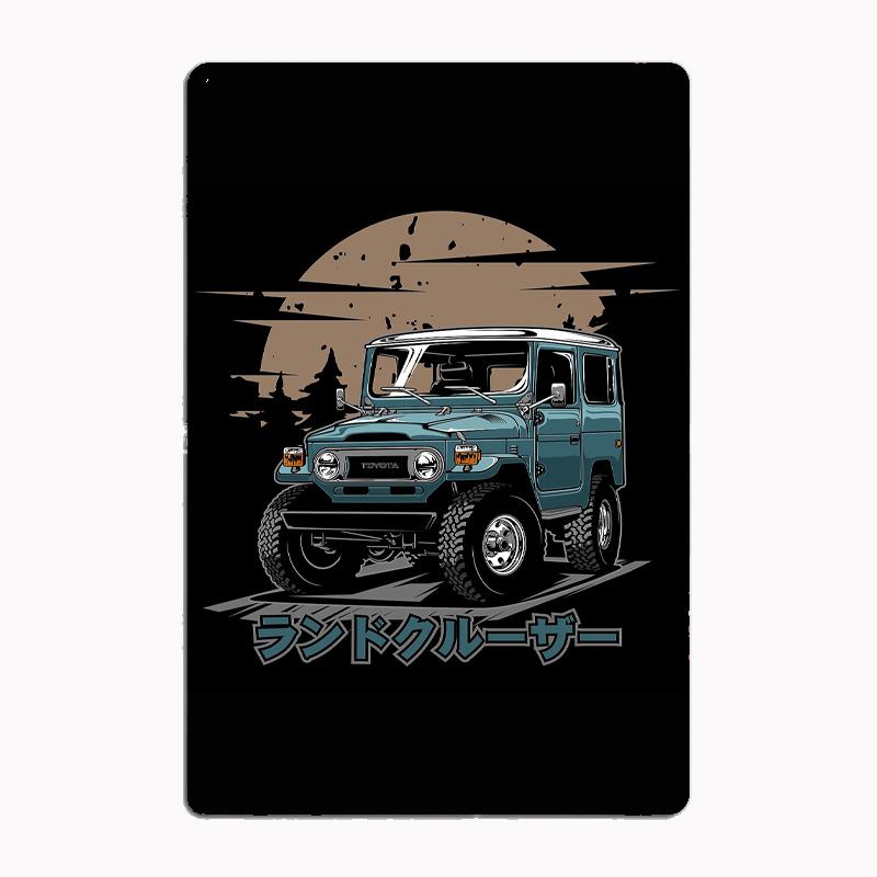 Classics Car FJ40 Series Best Land Cruiser 4wd Retro Poster Metal Sign Garage Club Indoor Room Wall Decor Custom Tin Home Decor