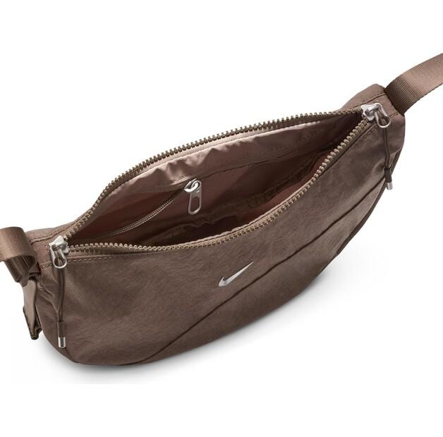 Tasche Nike Aura Crescent Umhängetasche minkbraun/matt silber (HQ4370-214)