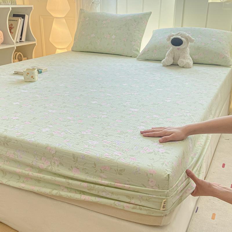 Bettlaken, Spannbettlaken, Studentenwohnheim Baumwoll-Steppdecken, Kinder Cartoon Doppellagiges Garn Spannbettlaken, Matratzenschoner, Kissenbezüge