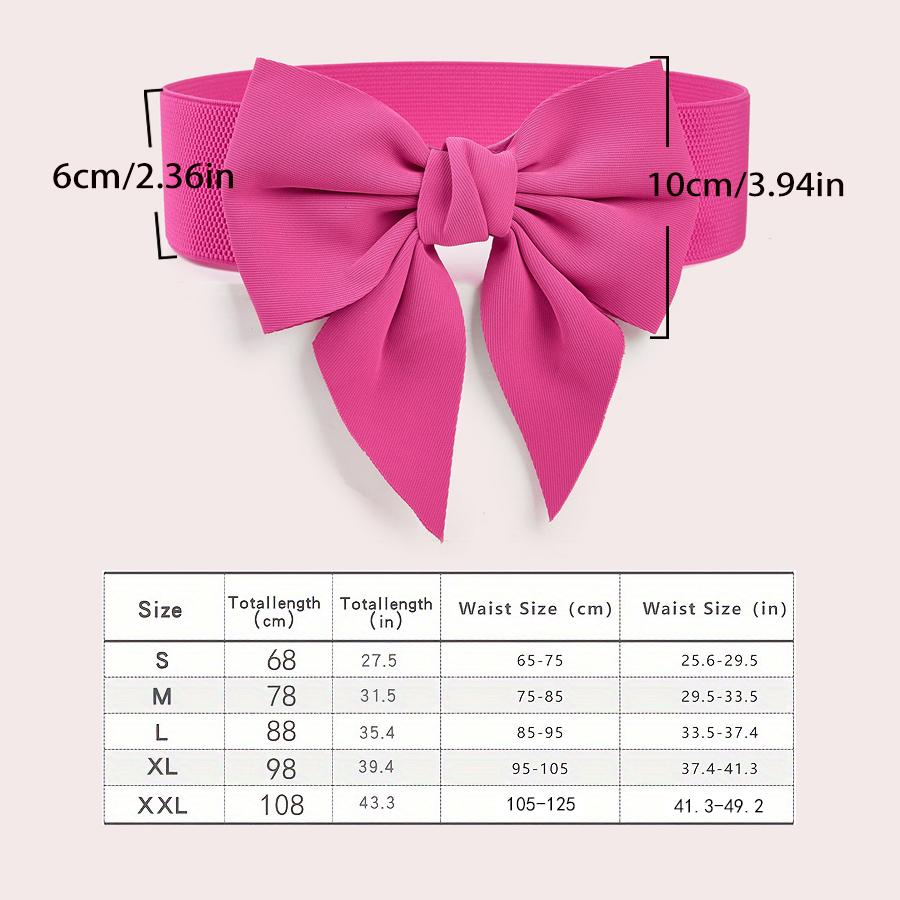 Dames Stretch Taille Riem Banden Elegant Breed Zij Tailleband Grote Strik Elastische Riemen Voor Meisjes Jurk Jas Cummerbunds Korset 78CM pink