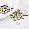 50 Pcs Electroplated Colorful Diamond Spacer Beads for DIY Jewelry, Iron Material