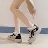 Dicksöhlige Damen Baumwollschuhe 2024 Winter Neu Höhe Erhöhend Board Freizeit Baumwollschuhe Einfarbig Täglich Vulkanisierte Schuhe