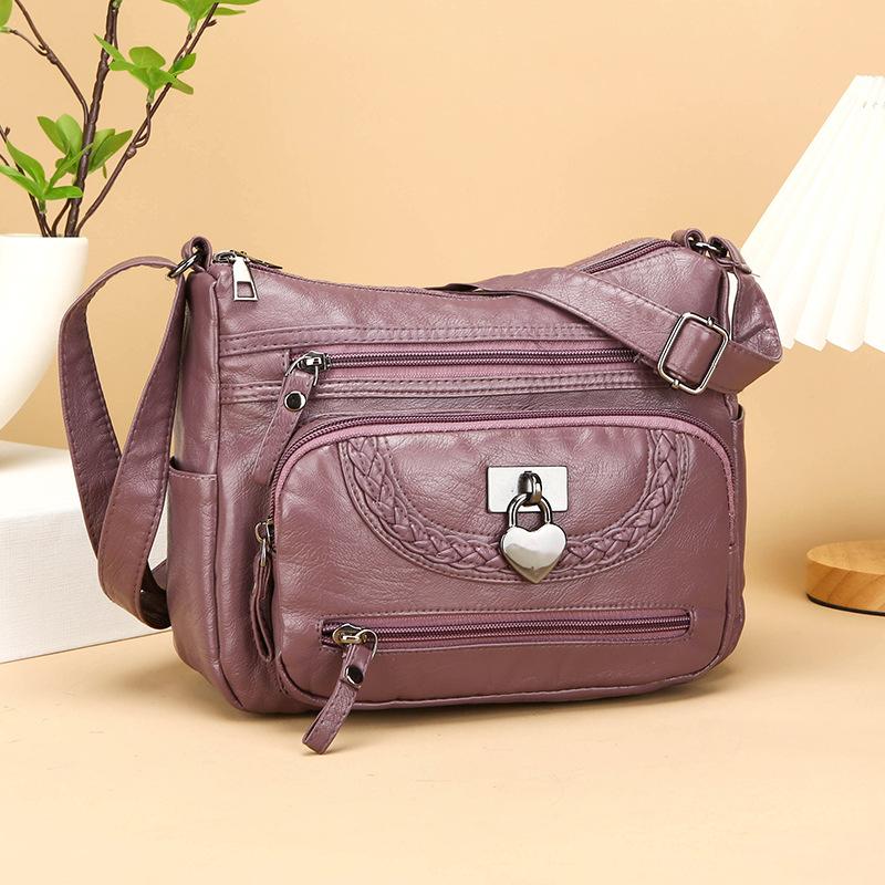 Women's PU Bag Fashion Shoulder Multi-compartment Crossbody Bag