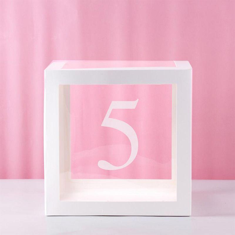 Elegant Number Letter Transparent Balloon Boxes For Creative Party Decor