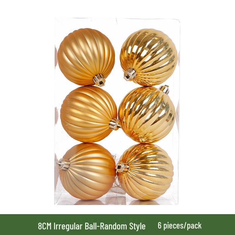 Christmas Tree Decorations: 3-10cm Electroplated Golden Plastic Balls