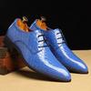 Summer New Glossy Leather Shoes Men's Business Dress Shoes Large Size Men's Shoes Versatile Large Size