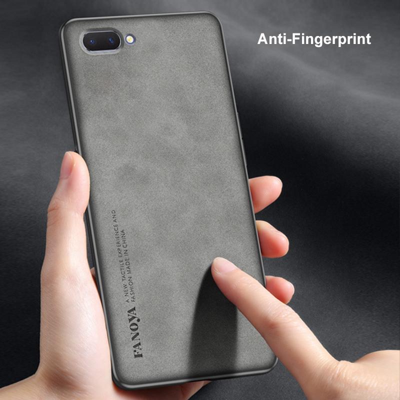 For OPPO A12E Case Luxury PU Leather Phone Case For OPPO A3S AX5 Back Cover Matte Silicone Shockproof Full Protection Coque