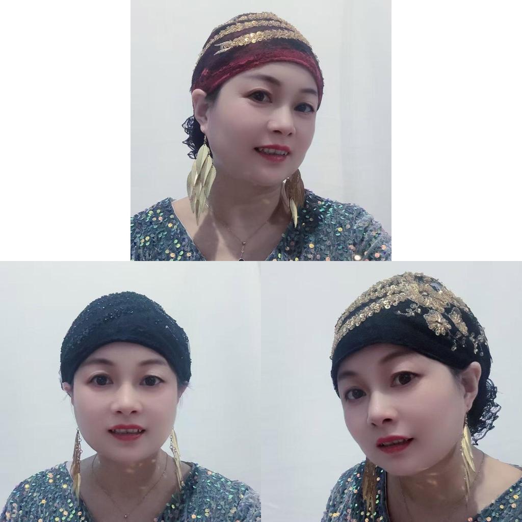 Light Luxury Sequined Peacock Feather Headband With Vintage Mesh Lace For Women