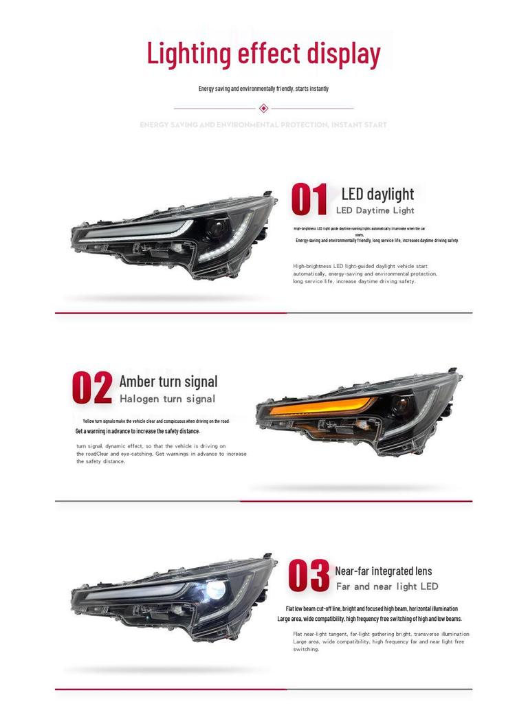 Toyota Levin 19-23 LED Projector Headlights with DRL & Sequential Turn Signals