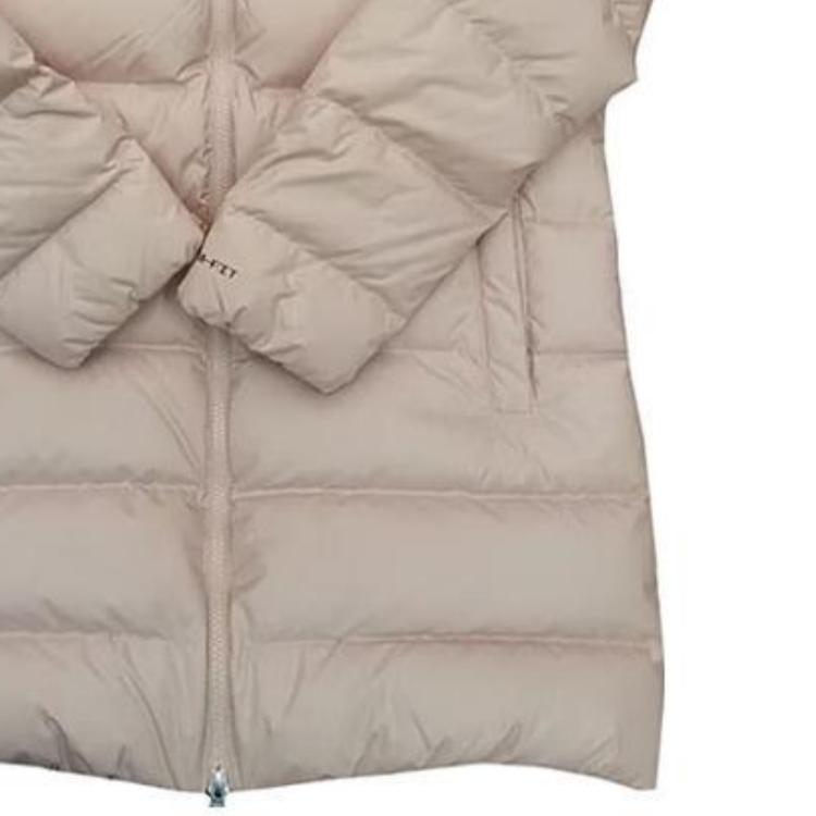 Nike Logo Lässige Dicke Warme Mittellange Daunenjacke Damen Oberbekleidung Hellrosa DQ6874-601